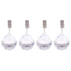 Pizzazz Acrylic Crystal Tablecloth Weights Breaking Chipping Resistant Set of 4