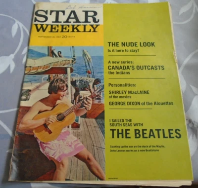 Artículos de la revista Star Weekly septiembre 1964 navegué con los Beatles Foto 1 de 4