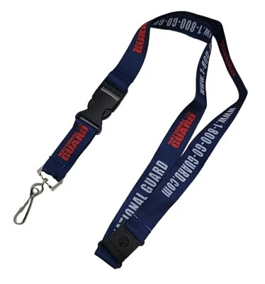 Cordón de la Guardia Nacional del Ejército de los Estados Unidos azul desmontable soporte de insignia de identificación separable Foto 1 de 4