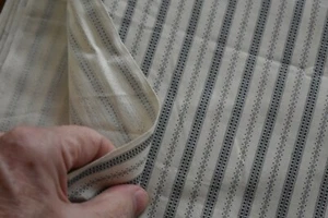 22" Long, Vintage, Dark-Navy & Cream Striped Quilt Cotton, Marcus Brothers, P156 - Picture 1 of 5