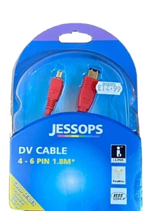 JESSOPS CAVO DV 4 - 6 PIN 1,8M FIREWIRE SIGILLATO NUOVO - Foto 1 di 7