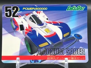 Magnum Saber Let's & Go!! Mini 4WD Carddass TCG BANDAI Japan Rare No.52 F/S - Picture 1 of 12