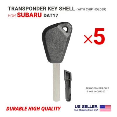  5x NUEVO Carcasa de llave de transpondedor de repuesto para Subaru DAT17 con soporte para chip Foto 1 de 2