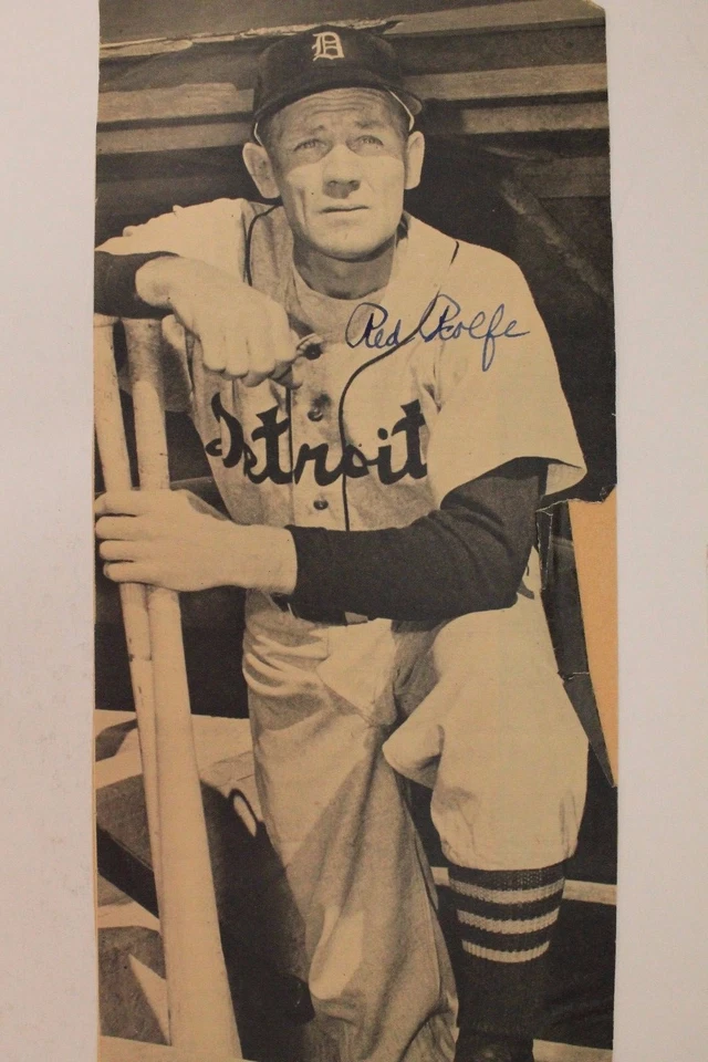 Red Rolfe (d.1969) Detroit Tigers Coach Yankees Autograph Signed 5x10 Photo 16K - Image 1 of 4