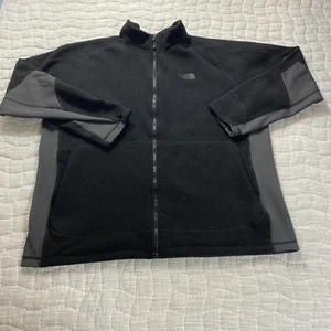 The North Face Jacke Herren XXL schwarz grau Einsätze Full Zip Fleece Outdoor Wandern - Bild 1 von 9