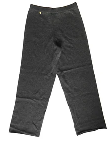 Country Shop 100% Cashmere Knit Wide Leg Pants Charcoal M NEW - Imagen 1 de 22