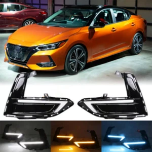 3 Color DRL LED Daytime Running Lights Fog Lamps Set For Nissan Sentra 2020-2023 - Foto 1 di 10