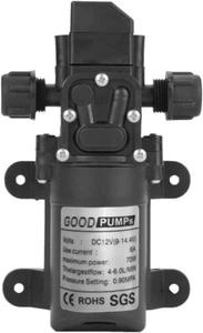 Pompa Acqua Autoadescante a Membrana Ad Alta Pressione 12V DC 0.9Mpa 6L/Min 70W - Foto 1 di 7