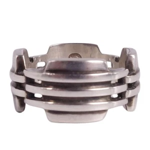 GEORG JENSEN Ring 462 Silber US9 SV925 Box Motiv Accessoire Herren Schmuck Auth - Bild 1 von 6