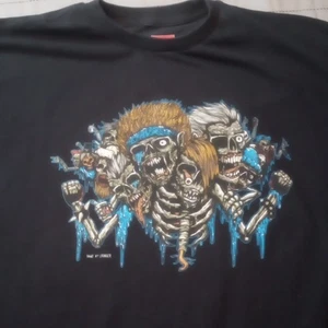 Vans Skull Graphic T Shirt Mens Medium Short Sleeve Used Black Skater T - Picture 1 of 9