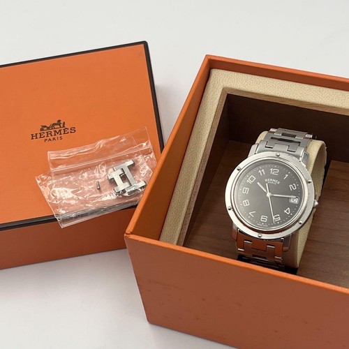 HERMÈS Scatola Con Telaio Hermes Orologio Uomo Clipper Grigio Cl6.710