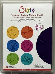 Kit de placas de textura Sizzix Texturz #1 para estampado y texturizado - Imagen 1 de 6