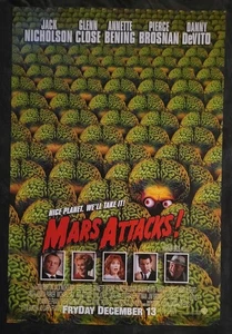 Mars Attacks 1995 Tim Burton 27x40 DS Original Movie Poster Double sided MINT - Picture 1 of 7