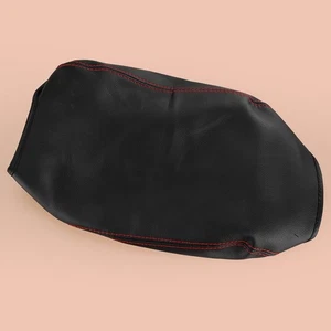 Cubierta de tapa de caja de reposabrazos de consola central de cuero negra apta para Mitsubishi Pajero - Imagen 1 de 5