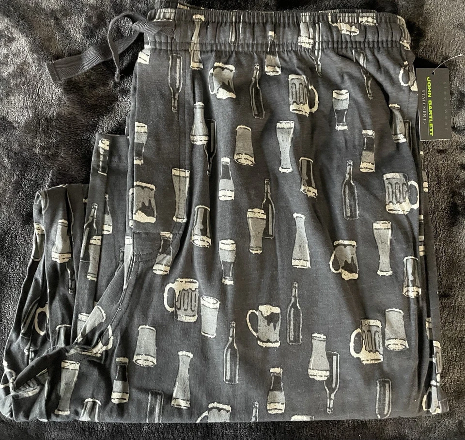 Мужские пижамные брюки John Bartlett Statements Grey Beer с карманами размер XL - Изображение 1 из 4