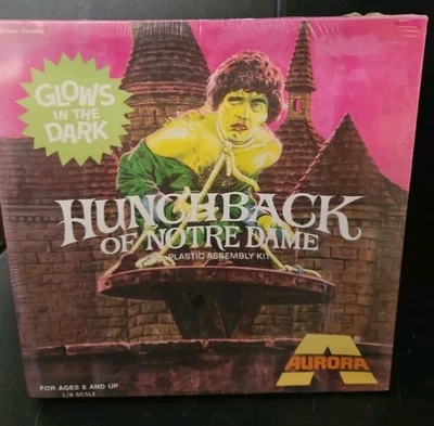 1972 Aurora Hunchback Of Notre Dame Glows In The Dark Factory Sealed Model Kit - Image 1 of 4
