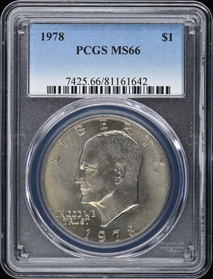 1978 $1 Ike Dollar - Type 1 Clad PCGS MS66 - Image 1 of 2