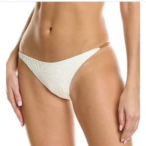 L*Space Damen Elfenbein Strukturiert Wild Seite Kette Bitsy Schwimmen Bikinihose Größe S - Bild 1 von 8