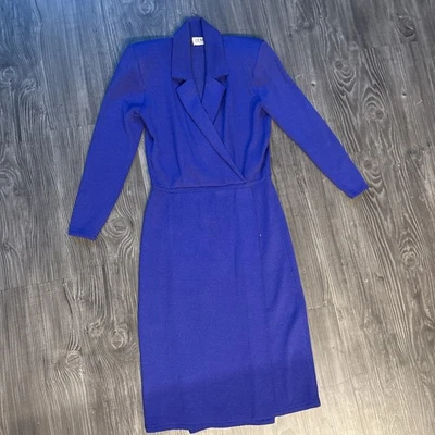 Vestido ST Johns Maine Gris Vintage Lana Púrpura Años 70 Hecho en EE. UU. Talla 6 Para Mujer Foto 1 de 4