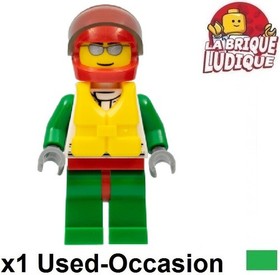 Lego Minifigure City Race Boat Pilot Octan Life Jacket Cty0373