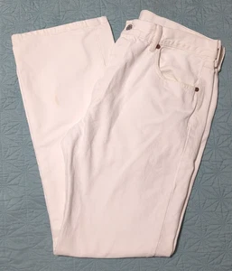 Levi's 501 Button Fly Jeans Men's 36X32 White Denim Made In Mexico Straight Leg - Picture 1 of 11