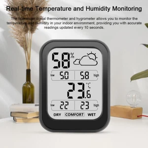 Digital Temperature Humidity Gauge Monitor w/ Weather and Comfort Display Y4I3 - Picture 1 of 8