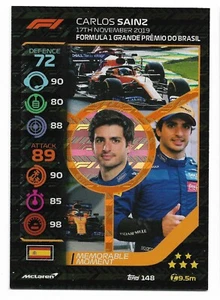 2020 Topps Turbo Attax F1 Formula 1 Memorable Moment #148 Carlos Sainz - Bild 1 von 1