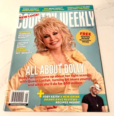 Country Weekly Magazine January 2012 Dolly Parton Taylor Swift Toby Keith Foto 1 de 4