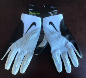 Nike Vapor Knit NFL Football Gloves Skill Position DM0101-127 White/Black Sz 2XL - Picture 1 of 3