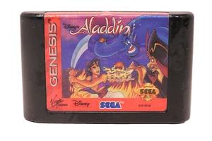 Disney's Aladdin (Sega Genesis, 1993) Authentic Game Cartridge - Picture 1 of 3