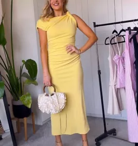 ZARA: Vestido midi asimétrico amarillo: 2477/262: compradores del Reino Unido_¡Get It Faster!! - Imagen 1 de 6
