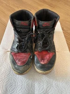 Nike Air Jordan 1 Bred US8.5 Made in China 1994 Reissue Vintage Used Sneakers - Picture 1 of 20
