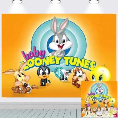 Baby Looney Tunes Party Decorations Party Supplies Backdrop Banner Poster 7x5ft - Image 1 of 4