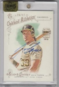 2016 Jose Canseco Topps Archives Signature 2014 Allen & Ginter BUYBACK AUTO /17 - Picture 1 of 1
