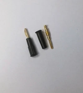 MICROBANANA Ø 2 MM D.2 CONNETTORE MASCHIO VOLANTE NERO SPINA - Imagen 1 de 2