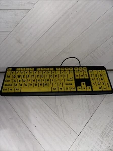 Large Print Keyboard Wired USB Computer Keyboard for Low Vision Individuals - Picture 1 of 4