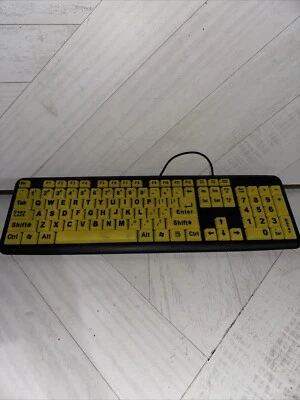 Large Print Keyboard Wired USB Computer Keyboard for Low Vision Individuals - Image 1 of 4
