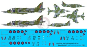 Peddinghaus 1/144 Marcas Harrier Británicas RAF #1 (4 aviones) (Equipo Yankee) 4245 - Imagen 1 de 1