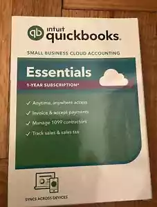 QuickBooks Essentials Small Business Cloud Accounting 1 Year Subscription - Picture 1 of 1