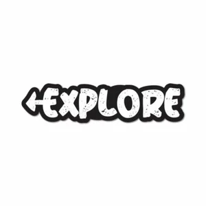 Explore Sticker Decal Luggage Travel Adventure Urban Country - Picture 1 of 5