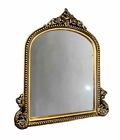 Vintage Antique Classic Style Gold-Tone Floral Hollywood Regency Accent Mirror