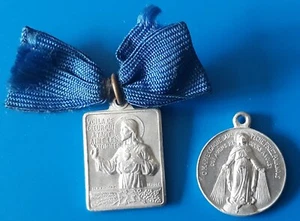 2 Médailles Religieuses anciennes Françaises (lot n°27) - Foto 1 di 2