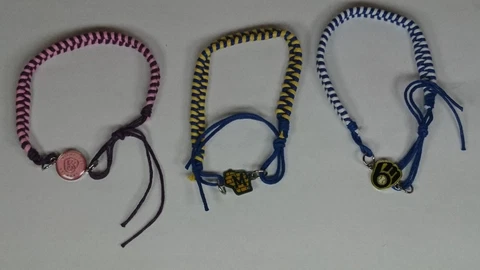 3 MILWAUKEE BREWERS MLB LISCENSED CHARM ROPE BRACELETS - "NEW & FACTORY SEALED" Cover