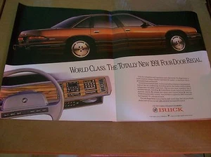 Buick Regal 1991 anuncio de revista de 2 páginas - clase mundial - Imagen 1 de 1