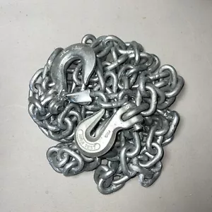 14 Ft Zinc Coated Chain With Hooks On Each End - Picture 1 of 1