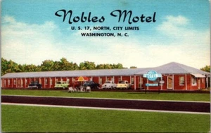 Nobles Motel Washington North Carolina USA 17 Vintage Leinen Postkarte B35. - Bild 1 von 2