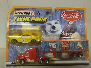 MACK CH600 TRUCK TRAILER COCA-COLA 2-CARS SET 1:64 MATCHBOX - Imagen 1 de 4