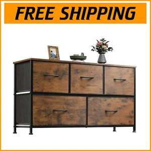 Multifunctional Storage Dresser with 5 Drawers - Easy Assembly & Stylish Design - Picture 1 of 9