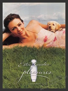 Estee Lauder "Pleasures" Elizabeth Hurley Actress 2000s Print Advertisement 2001 - Picture 1 of 1
