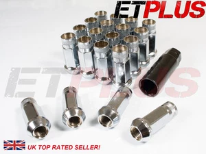 Chrome GT50 Wheel Nuts x 20 12x1.5 Fits Honda Civic EF EG EK EP FN FD MB - Picture 1 of 1